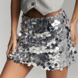 High Waist Sequined Slimming Skirt Slim Hip