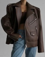 Faux Leather Short Jacket