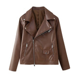Faux Leather Short Jacket