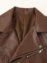 Faux Leather Short Jacket