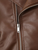 Faux Leather Short Jacket