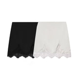 Women Clothing Fashionable Casual High Waist Sexy Lace Stitching Hip Short Skirt