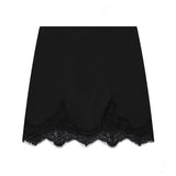 Women Clothing Fashionable Casual High Waist Sexy Lace Stitching Hip Short Skirt