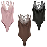 Women Clothing Stitching Lace Jumpsuit