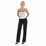 Sexy Elegant Lace Splicing Sling Women French Polka Dot Slim Fit Slimming Fashionable Sweet Spicy Top