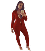 Women Long Sleeve Casual Suit