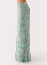 Clothing Sequined Embroidered Sheath Skirt Maxi Dress