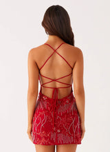 Backless Spaghetti Straps Dress