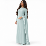Spring Summer Casual Elegant Loose Solid Color Batwing Sleeve Dress