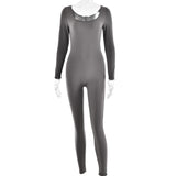 Long Sleeve Tights U Collar Jumpsuit