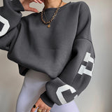 Women Knitted  Loose Hoodie