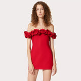 Red Bardot Floral Dress Summer