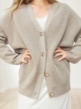 Popular Solid Color Cardigan Sweater Coat