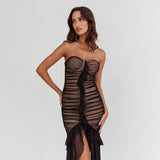 Backless Slim Mid Length Dress