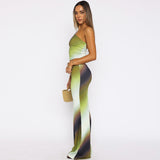 Backless Holiday Casual Slim Fit Maxi Skirt Two Piece Sets