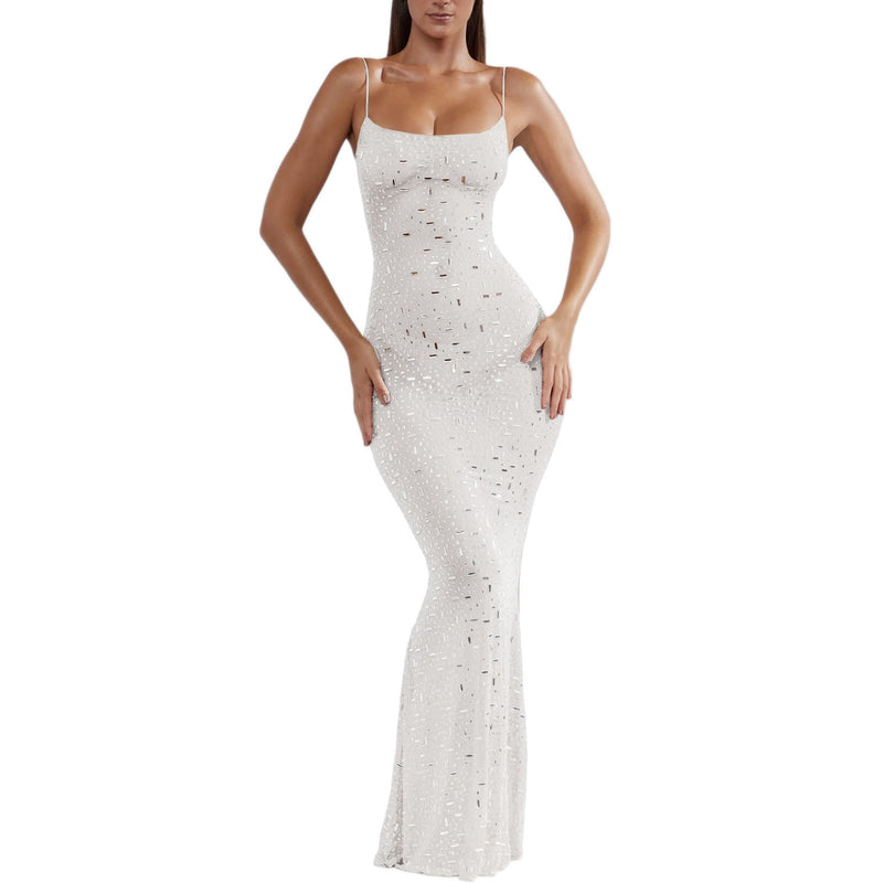 Light Diamond Sexy Sling Mermaid Dress