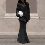 Suit Tulle Skirt Two Piece Set