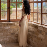 One Shoulder Cold Shoulder Waist Tight Long Solid Color Dress