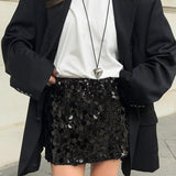 High Waist Sequined Slimming Skirt Slim Hip