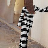 Knitted Dress Striped Sexy Hollow Out Cutout out Tied Beach Seaside Dress
