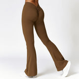 Peach Hip Raise Yoga Bell Bottom Pants