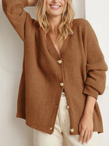 Popular Solid Color Cardigan Sweater Coat