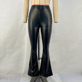 High Waist  Faux Leather Pants