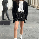 High Waist Sequined Slimming Skirt Slim Hip