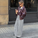 Collared Zipper Solid Coat