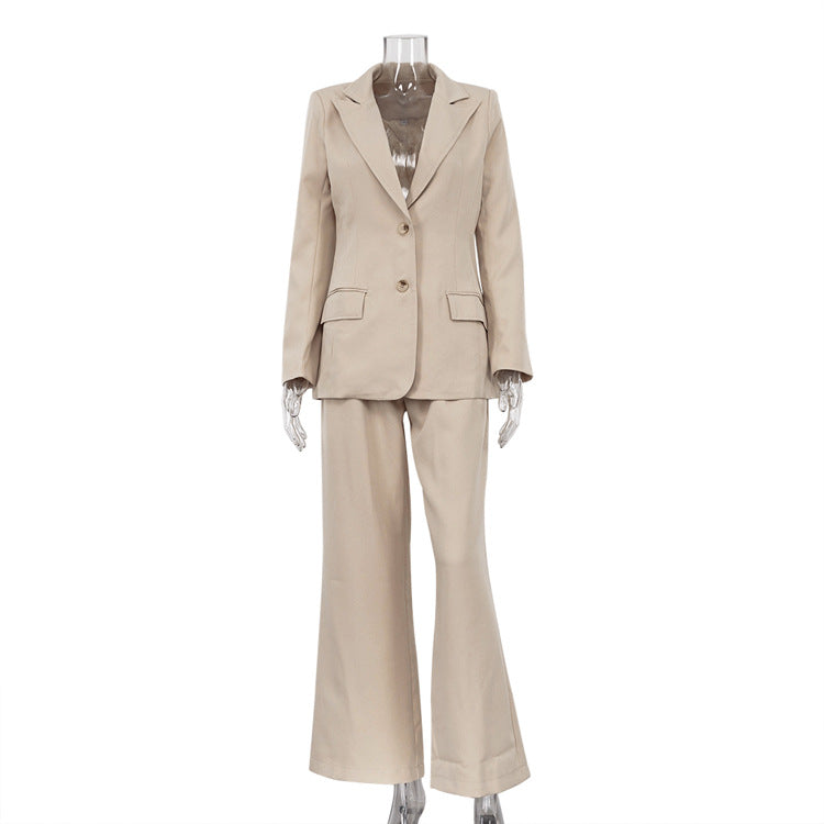 Long Sleeved Small Blazer Trousers Suit