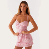 Backless Spaghetti Straps Dress