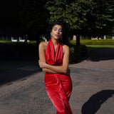 Summer Solid Color Sheath Maxi Dress