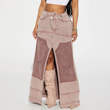 Irregular Asymmetric Denim Skirt