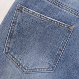 Heavy Industry Metal Rivet White Pearl Straight Leg Denim