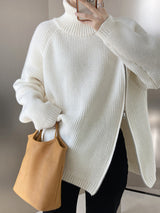 Double Headed Oblique  Turtleneck Sweaters