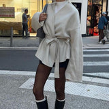 Bell Sleeve Belt Trench Coat