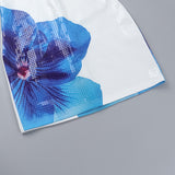 Elegant Slim Floral Sequin Halter Hip Wrapped Dress