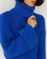 Turtleneck Over Sleeve Short Sweater