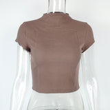 Half Turtleneck Short Sleeve T Shirt