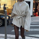 Bell Sleeve Belt Trench Coat