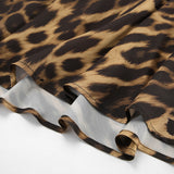 Classic Leopard Pattern Mid Waist Floor Skirt