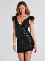 Fashionable Elegant Sexy Slim Fit Sequined Cocktail Dress