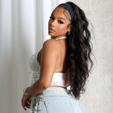 Halter Drawstring Strap Irregular Asymmetric Ruffled T shirt Top