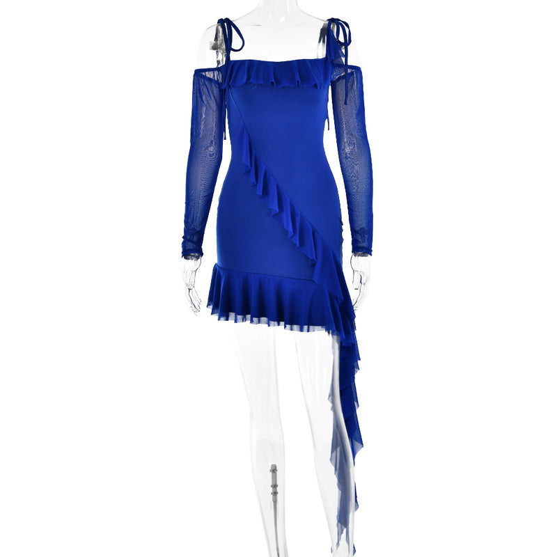 Women  Backless Sheath Fishtail Dress