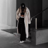 Faux Fur Coat Women Loose Collar Extended