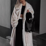 Faux Fur Coat Women Loose Collar Extended