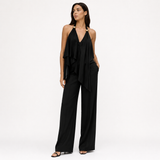 Halter Backless V neck Irregular Asymmetric Vest
