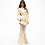 Suit Tulle Skirt Two Piece Set