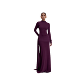Pinch Pleated Elegant Maxi Dress