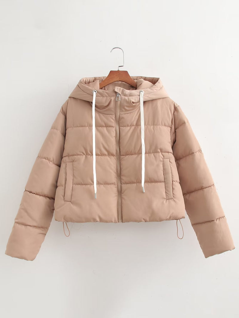 Short Hood Cotton Padded Jacket